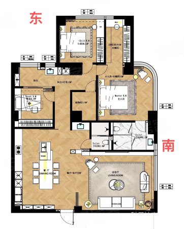 怡水豪庭3室2厅2卫150㎡南北655万