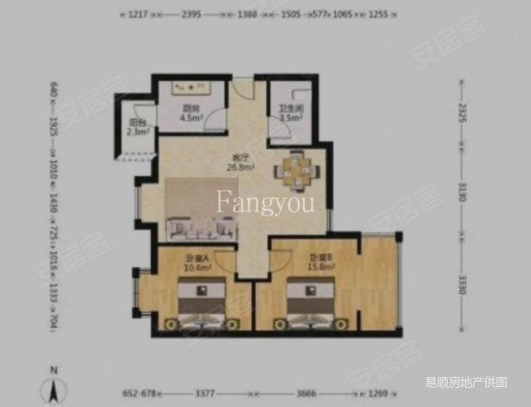 龙锦雅苑3室1厅1卫83㎡南北78万