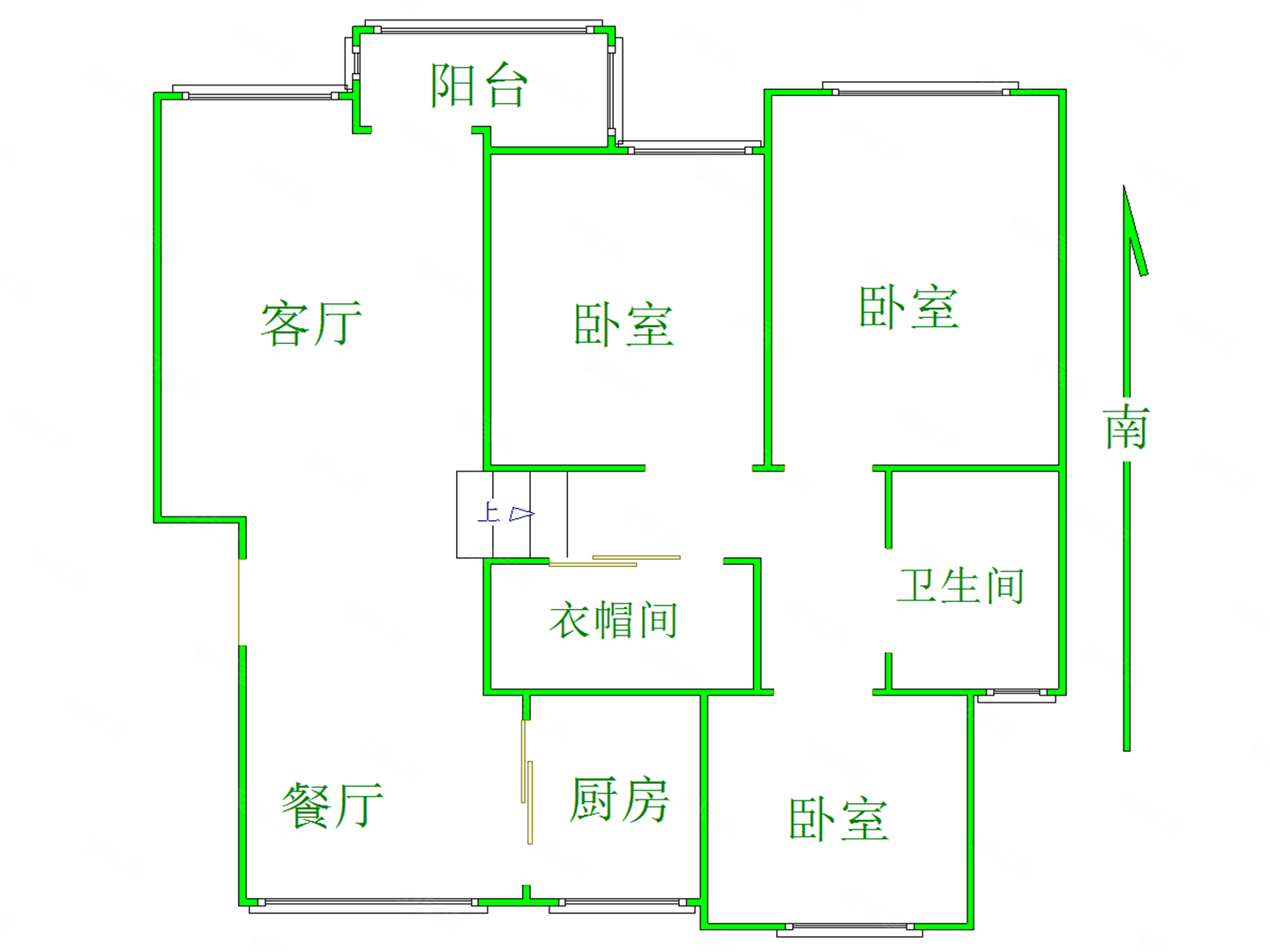 奕淳公寓(二期)3室2厅2卫134㎡南195万