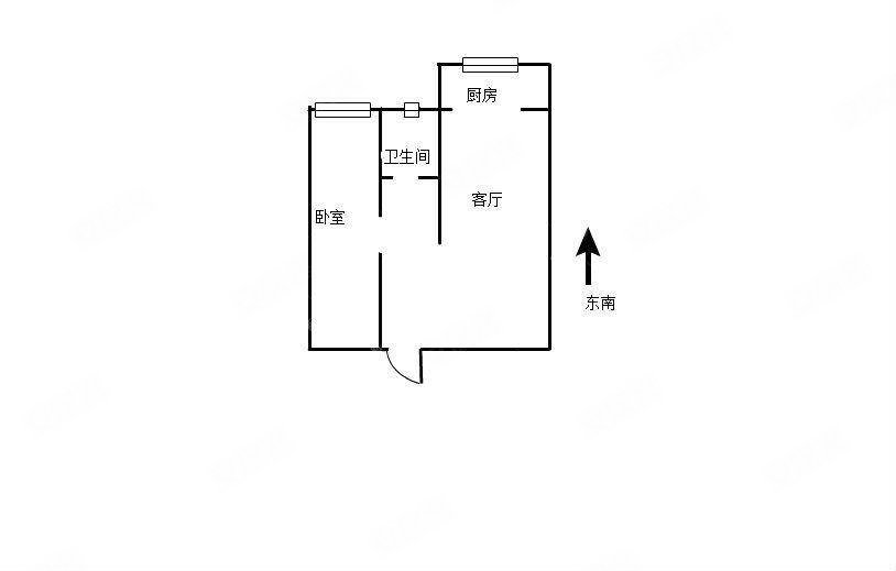 篆塘社区1室1厅1卫35.92㎡东南40万