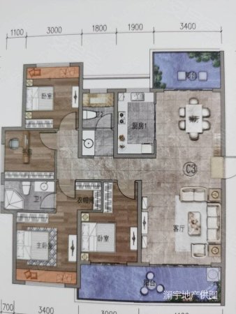 金柏之春3室2厅2卫124㎡南93万