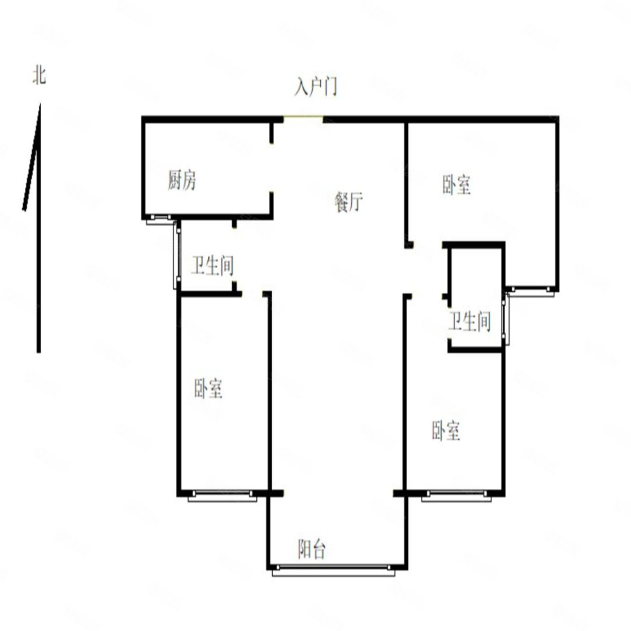 万正世家3室2厅2卫132㎡南北55万