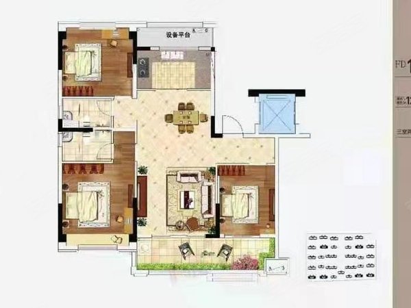 急租,汴河小镇三室两厅两卫精装,适合办公居住,埇桥租房-宿州58安居客