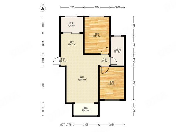唐山丰润丰润大悦新城文庭雅苑出租丰润区2室2厅简装修南北出租房源