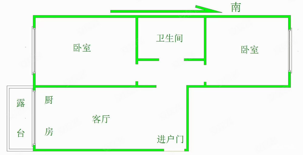 矿建小区2室1厅1卫63㎡南北29.8万