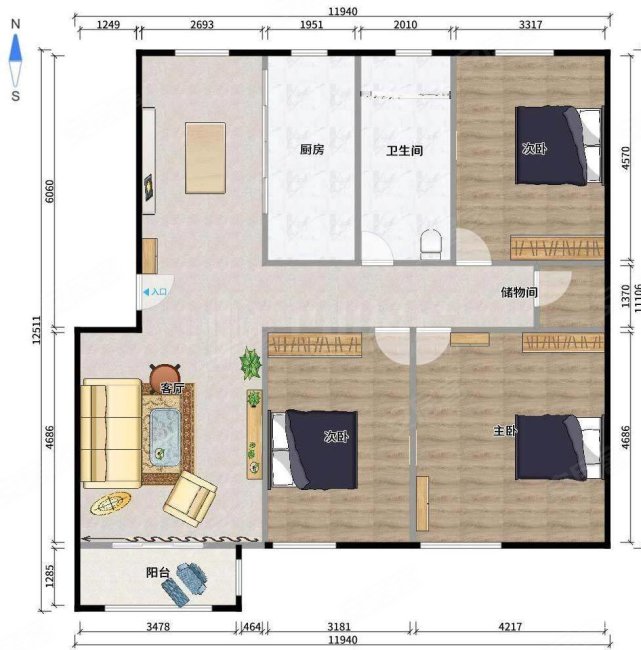 新惠苑 包土出 包土出 万达旁 精装大三房 房东工作调动出售