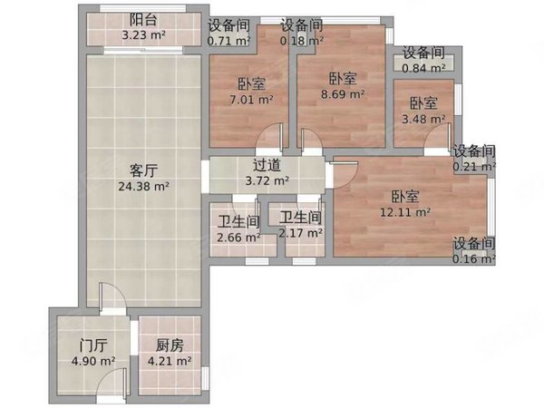 曲靖麒麟南市区金座福城南片区 精装四房 家具家电齐全 拎包入住出租房源真实图片