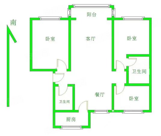 金泰华府3室2厅2卫148.62㎡南北118.8万