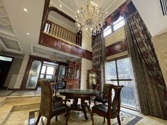 临沂兰山北园路百联华府别墅东边户大院子 餐厅挑空设计 真实图片全套有2车位出租房源真实图片