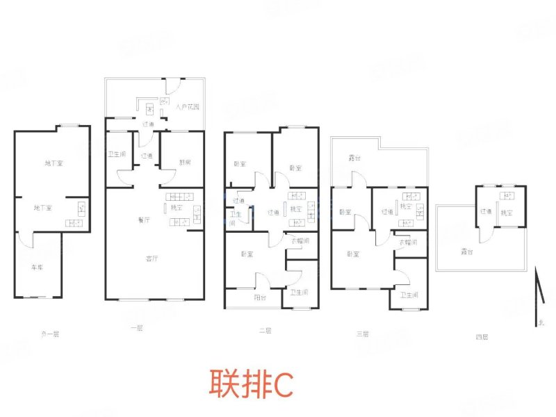 永定河孔雀城七期(悦荷园别墅)5室2厅4卫254.38㎡南北260万