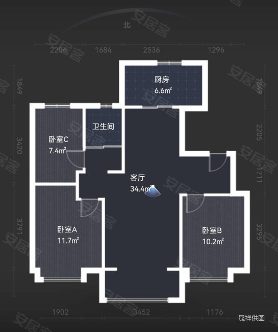 碧桂园碧雅欣苑3室2厅1卫98㎡南北111万