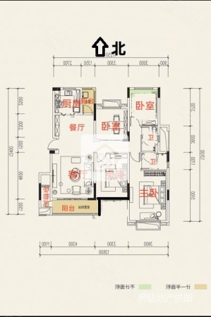 奥园誉湖湾4室2厅2卫132.98㎡南北63万