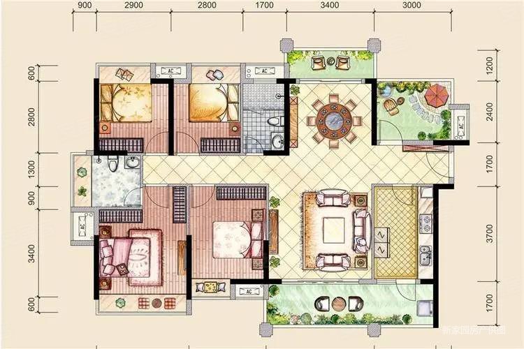 桐达果岭4室2厅2卫158㎡东45.8万