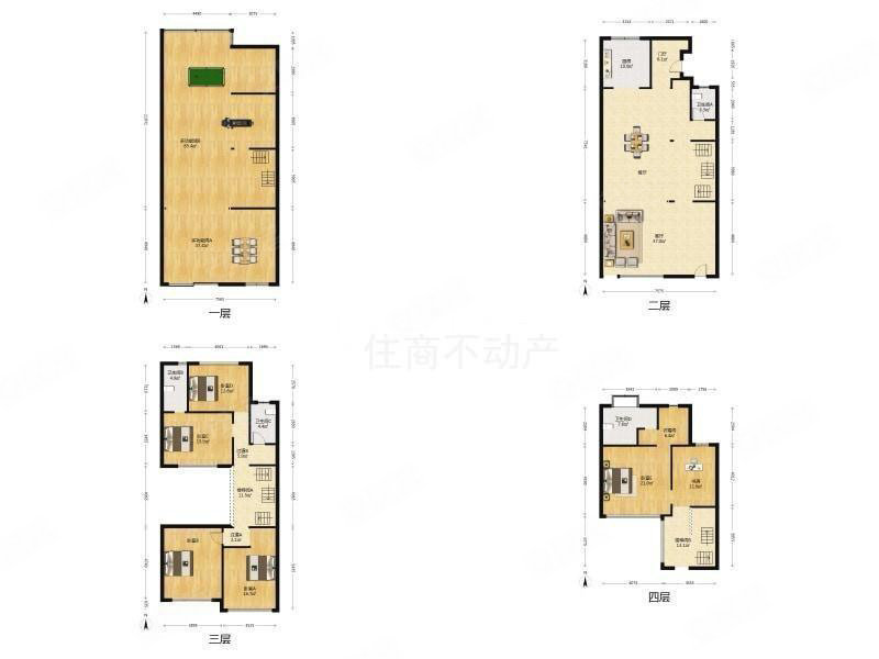 白金果岭6室3厅5卫373㎡南北2600万