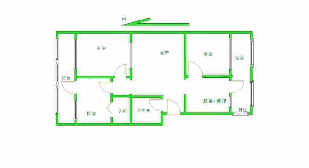 振兴北社区(南菜园北二区)3室2厅1卫93.53㎡南北146万