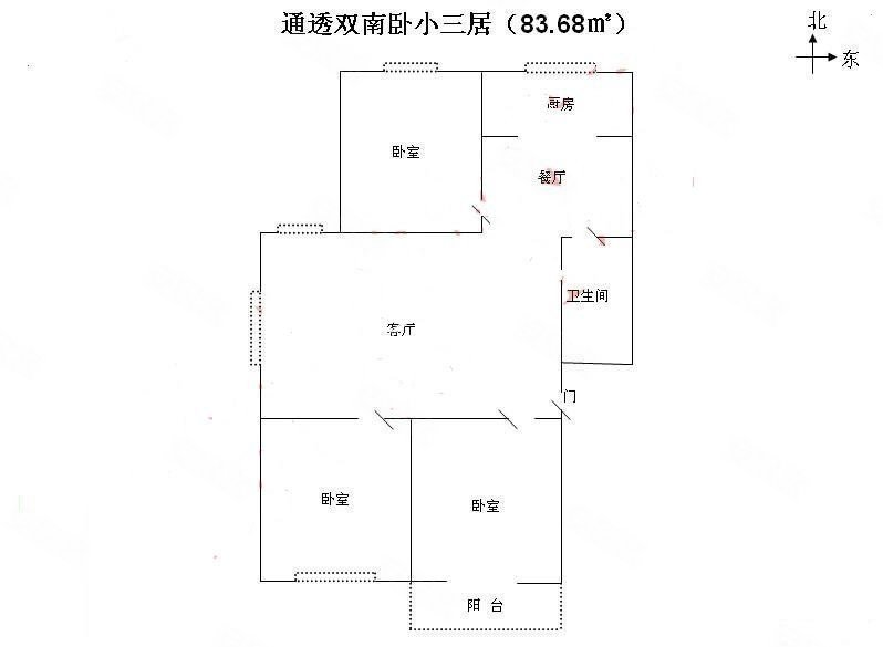 杨镇 高绿化 刚需小三居 满五 视野无遮挡,双阳南区二手房,162万,3室2