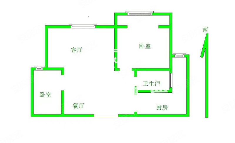 盛世佳苑(盐山)2室2厅1卫88㎡南北72万