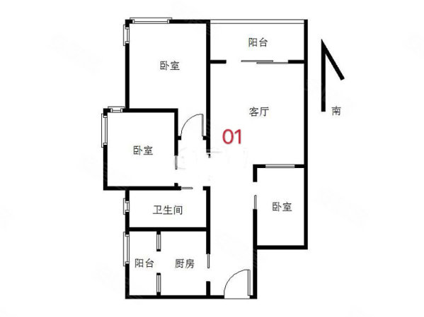 华发国际花园2室1厅1卫84㎡南北218万