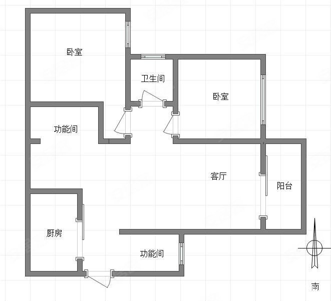 保利香雪2室2厅1卫81㎡南北88万