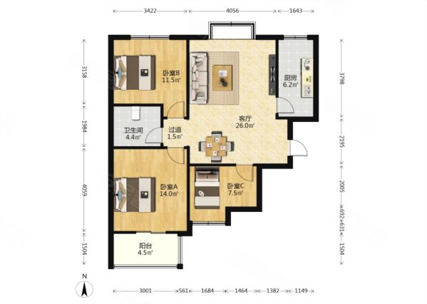 急售用钱!平阳路地铁口 嘉隆明城三居 大红本满二 好楼层