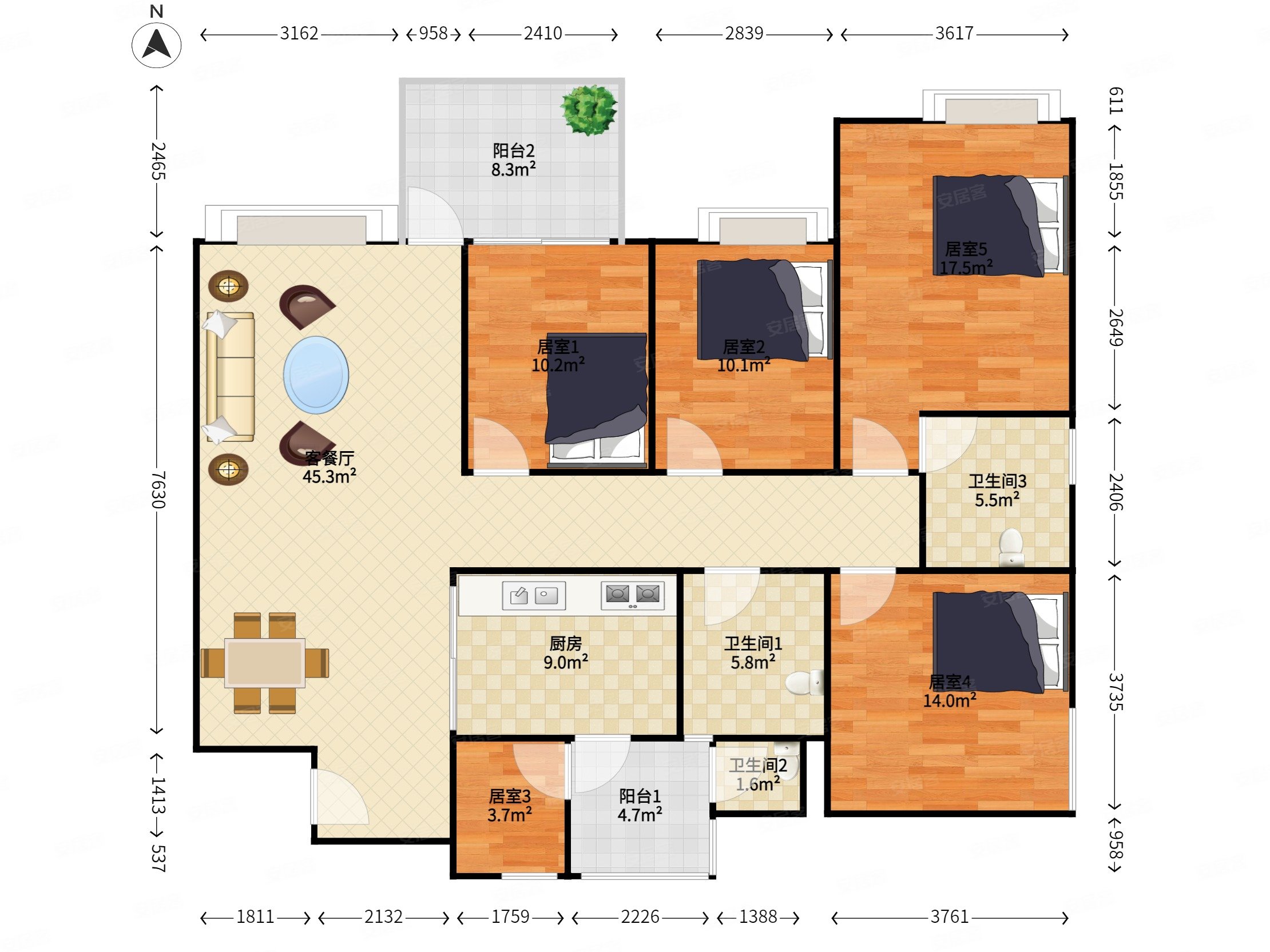 碧海云天高楼层四房,看锦绣中华和湿地公园美景,明德护航