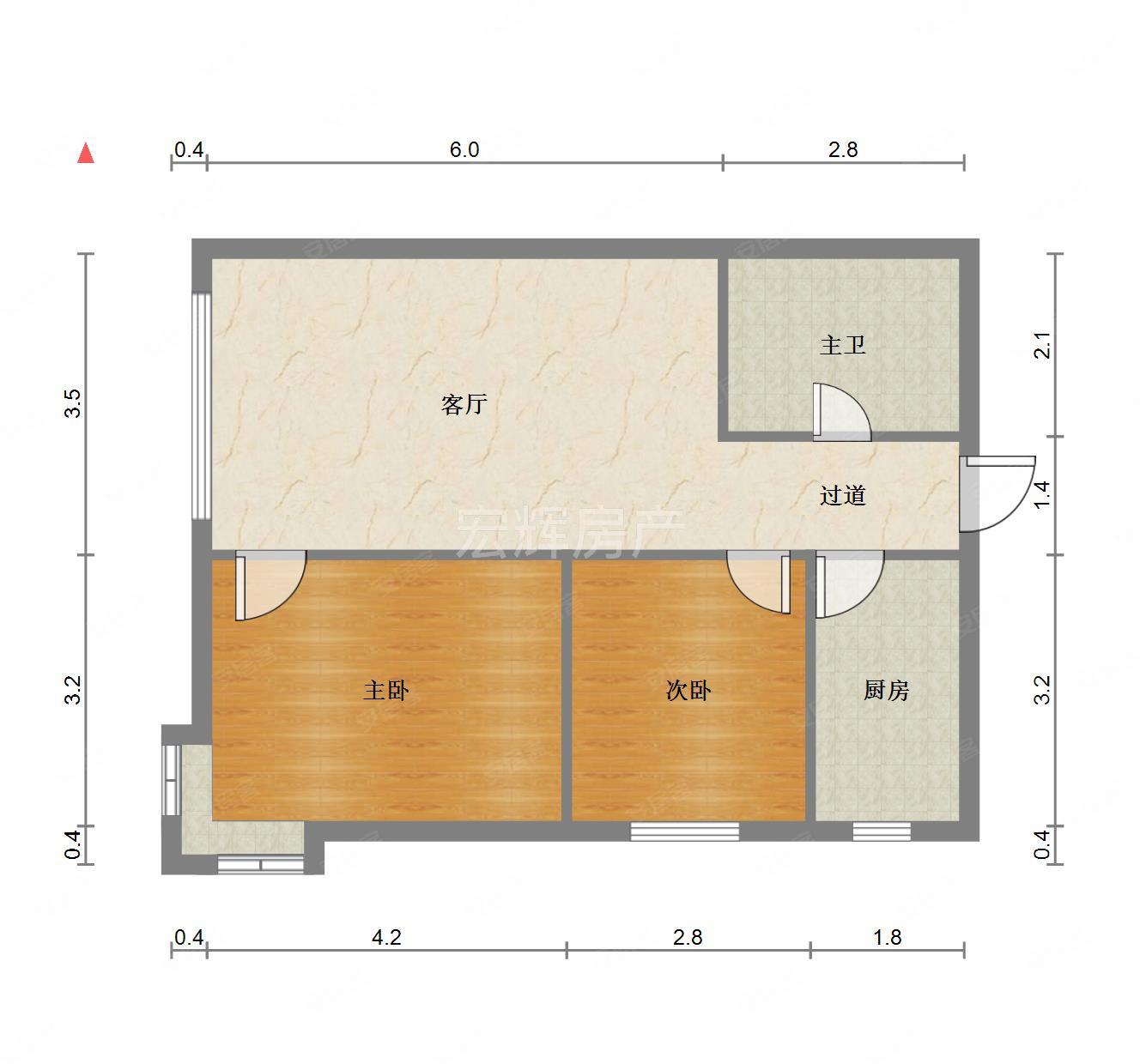 梅园小区2室1厅1卫81.13㎡西南55万