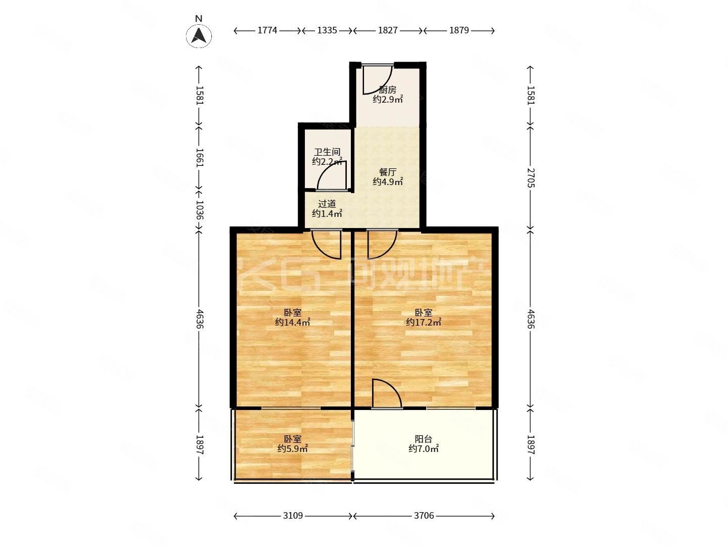 钱塘屏东低总价 中楼层两房朝南采光好 好出租 福飞路源脉温泉