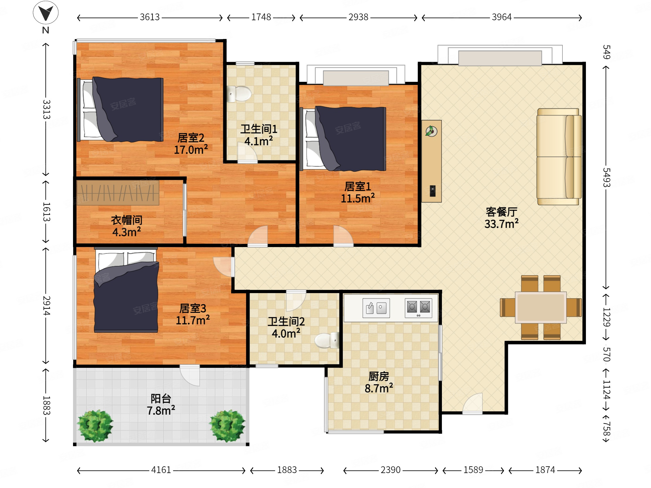 香格丽苑3室2厅2卫114.22㎡南0万