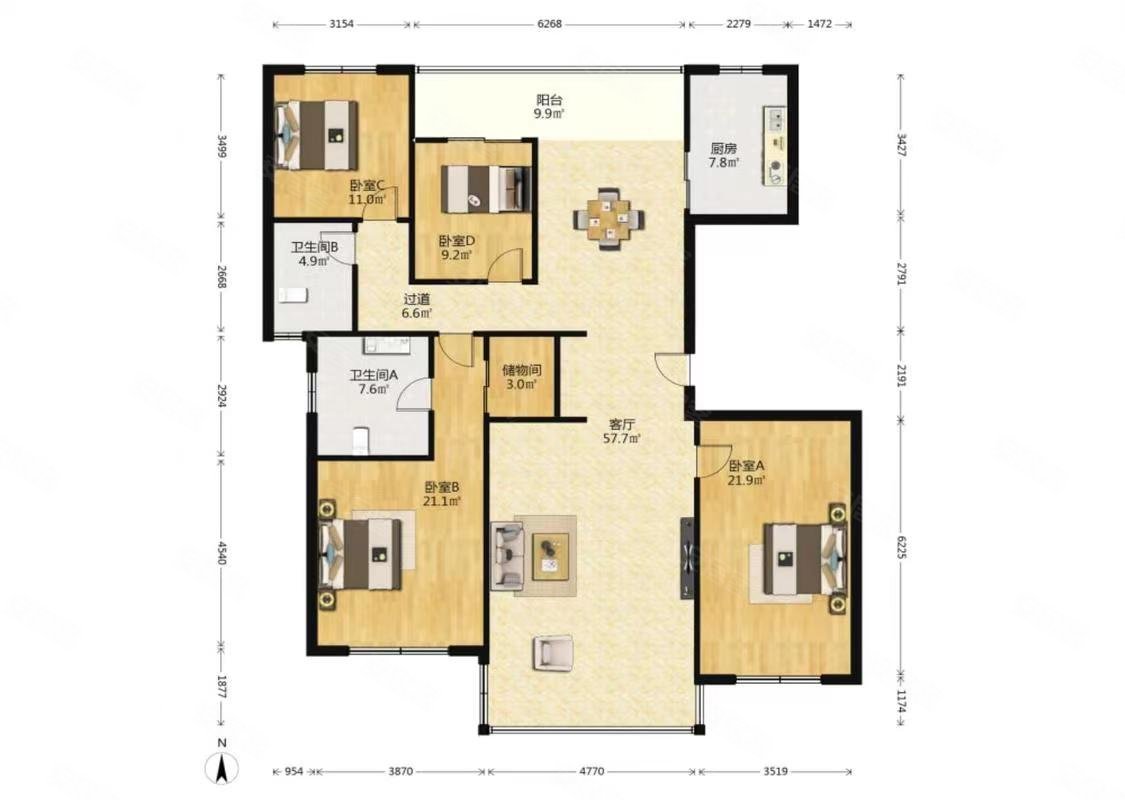 建发独墅湾17989平779万4室2厅2卫