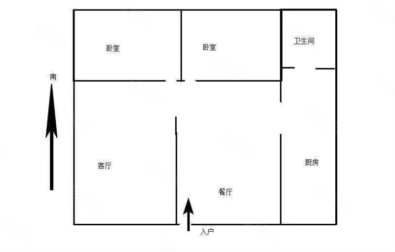 楚雄市东瓜镇林运二车队住宅区2室2厅1卫61.25㎡南北15万