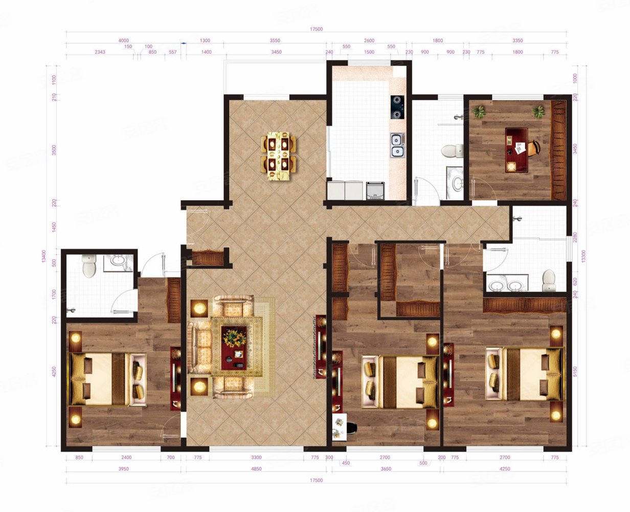 崂山区一线豪宅精装现房颐惠园204平套三双卫石老人旁