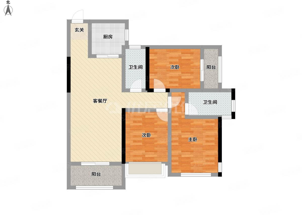 五象新区,湖景房,精装三房,南北通透,户型方正,盛邦珑湖二手房,140万