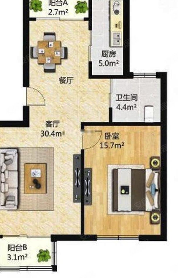 宜浩佳园产权清晰南北通透临地铁居住密度低精装修