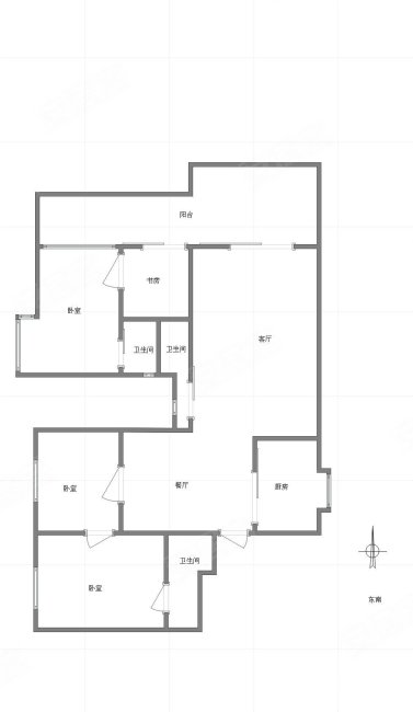 华宇五环大厦3室2厅3卫193㎡南113万