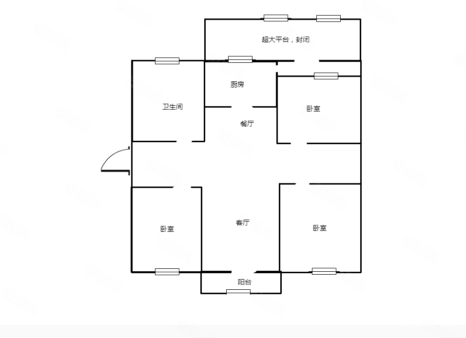盛景嘉苑3室2厅1卫159㎡南北56万