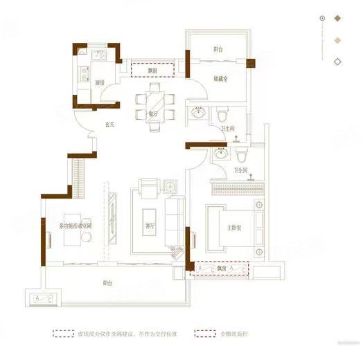 文一叶语湾3室2厅2卫94㎡南北61万