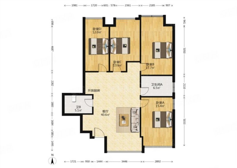 王府花园 南向采光好 出行方便 双卫生间 临地铁 满五