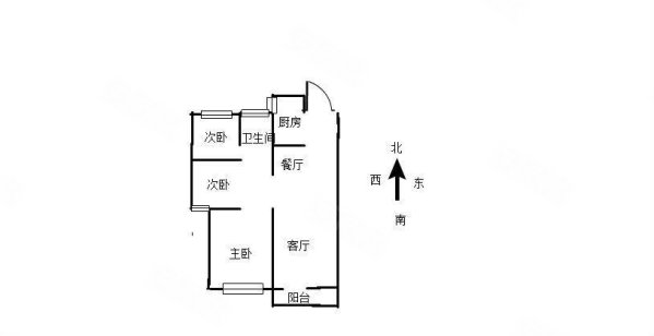 新鸿万锦城(北区)3室2厅1卫90㎡南北80万