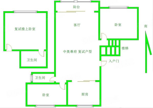 中奥尊府3室2厅2卫99㎡南北113.8万