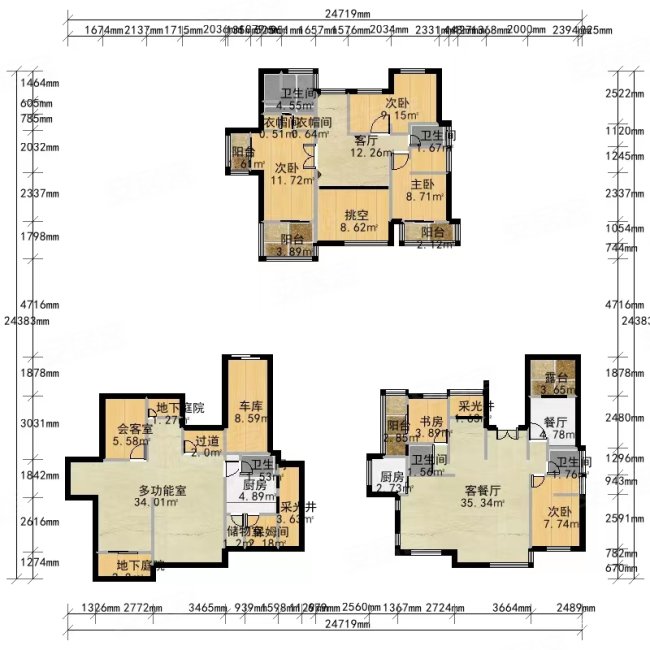 佘山东郡5室3厅5卫551㎡南北2000万