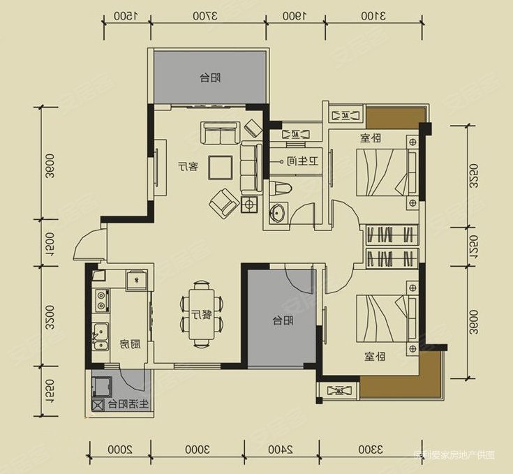保利二期中庭套三单卫精装修领包入住房东卫入住过