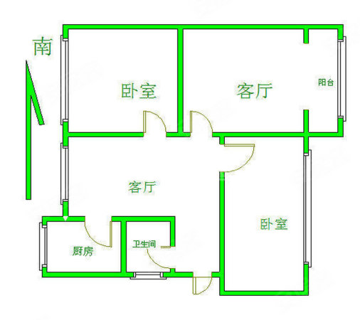 科技新村3室1厅1卫73.66㎡南北39.9万