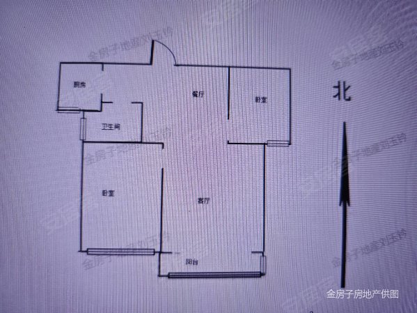 阿尔卡迪亚瑞园(六期)2室2厅1卫78.75㎡南北58万