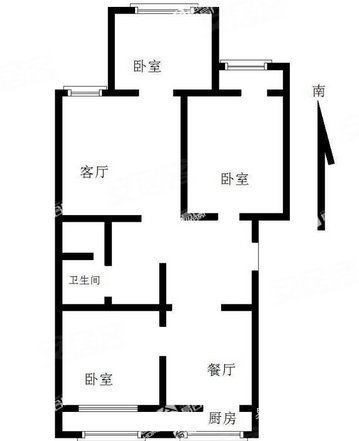 振兴北社区(南菜园北二区)3室2厅1卫97.24㎡南北159万