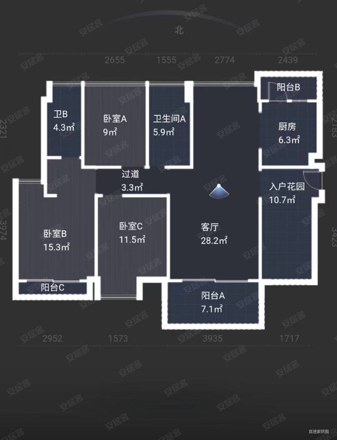 蓝山半岛对流四房两卫中间楼层