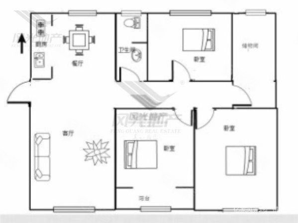 水利小区(阳信)3室1厅1卫70㎡南北28万