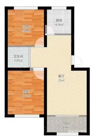 清福小区(C区)2室1厅2卫50㎡南北18.8万