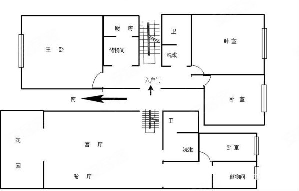 实力玖如堂4室2厅3卫244.19㎡南北395万