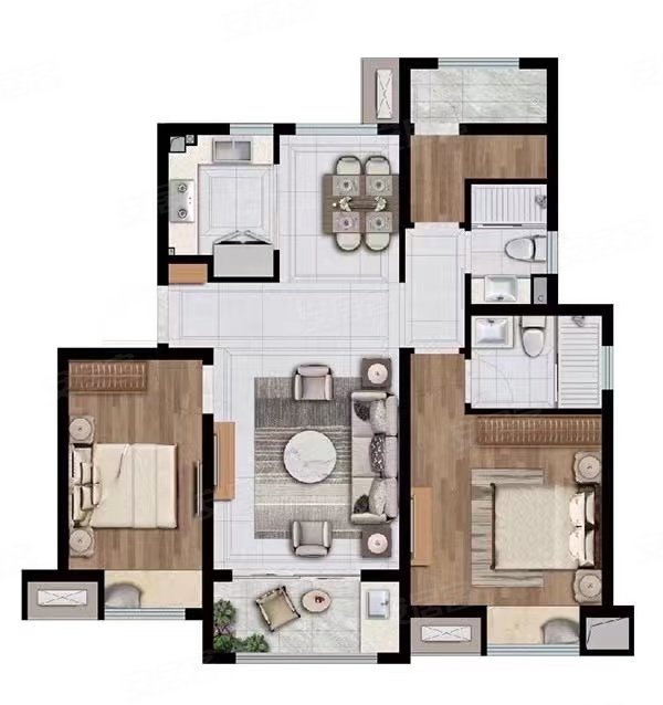 励志旁 中海棠城公馆 次新小区 电梯房 南北通透