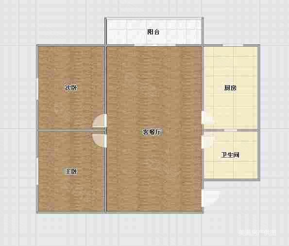 华彬阳光广场2室2厅1卫78.3㎡南37.5万